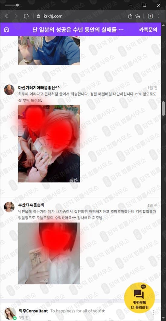 이 사진은 담덕법률사무소에서 캡쳐해둔 허위(North Star) 웹사이트 캡쳐 사진이며 URL은 northstardmcc.com 입니다.