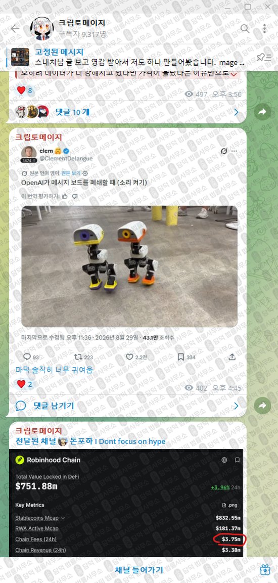 이 사진은 담덕법률사무소에서 캡쳐해둔 크립토메이지(VIP) 웹사이트 캡쳐 사진이며 URL은 t.me 입니다.