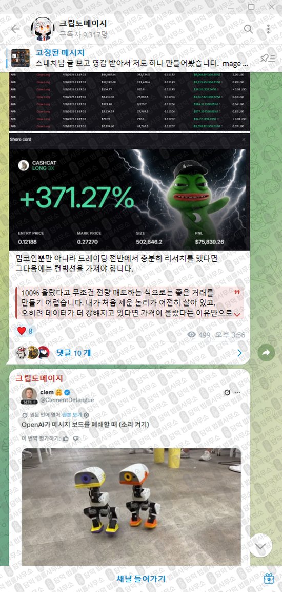 이 사진은 담덕법률사무소에서 캡쳐해둔 크립토메이지(VIP) 웹사이트 캡쳐 사진이며 URL은 t.me 입니다.