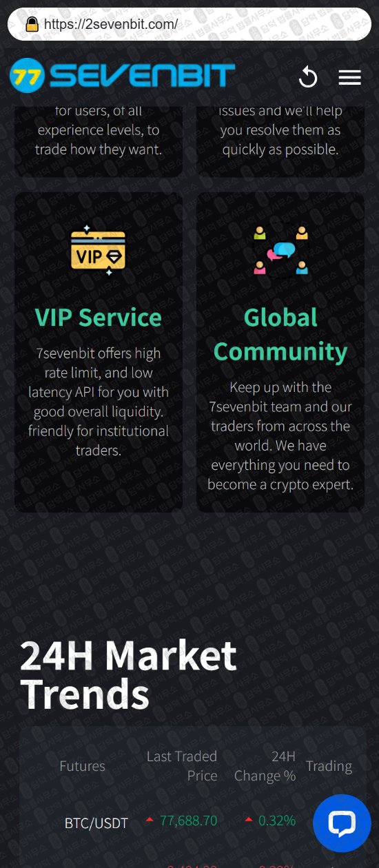 이 사진은 담덕법률사무소에서 캡쳐해둔 세븐비트(URL) 웹사이트 캡쳐 사진이며 URL은 2sevenbit.com 입니다.