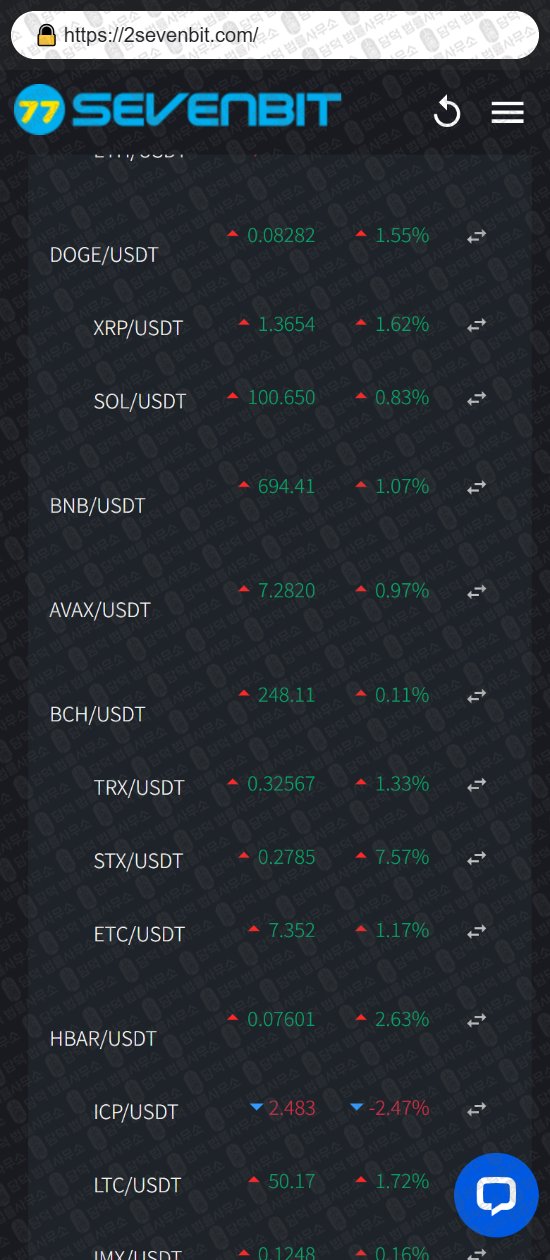 이 사진은 담덕법률사무소에서 캡쳐해둔 세븐비트(URL) 웹사이트 캡쳐 사진이며 URL은 2sevenbit.com 입니다.
