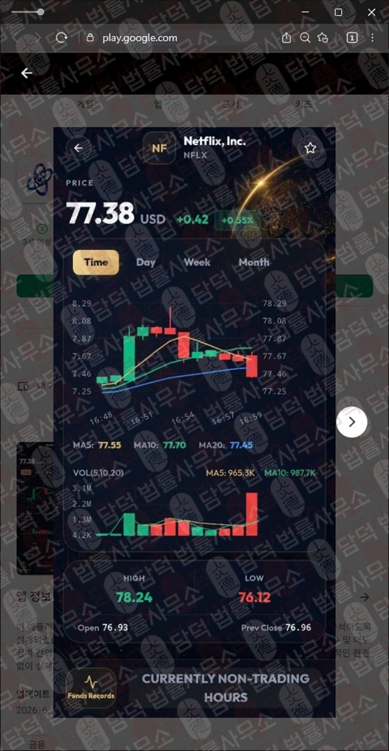 이 사진은 담덕법률사무소에서 캡쳐해둔 사칭(ARESTOP) 웹사이트 캡쳐 사진이며 URL은 bitvortex.com 입니다.