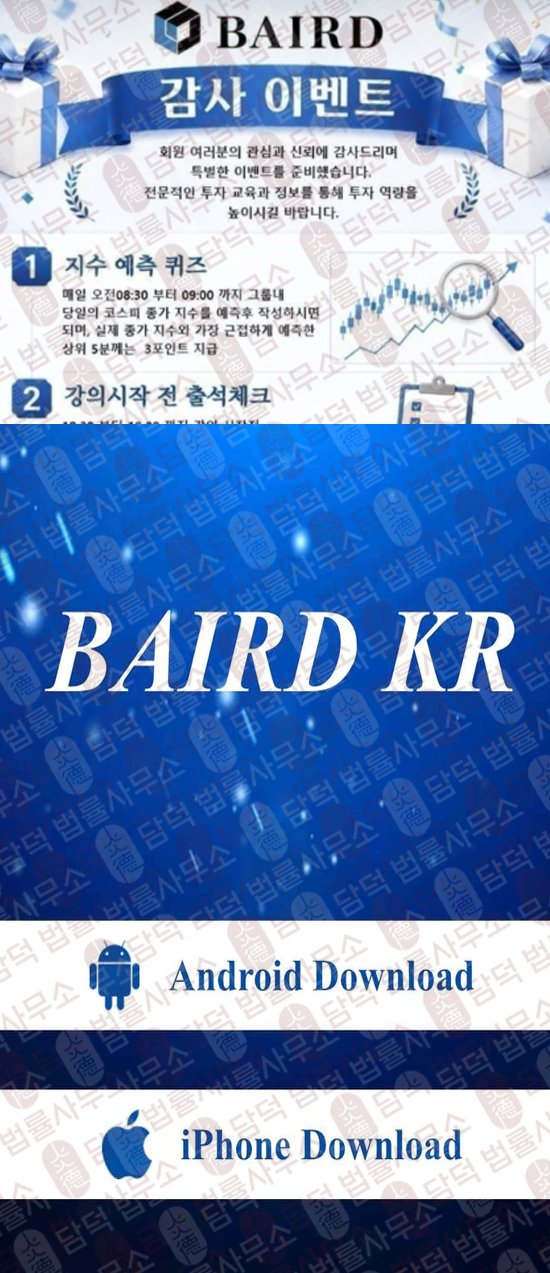 이 사진은 담덕법률사무소에서 캡쳐해둔 사칭(BAIRD) 관련 자료 사진입니다.