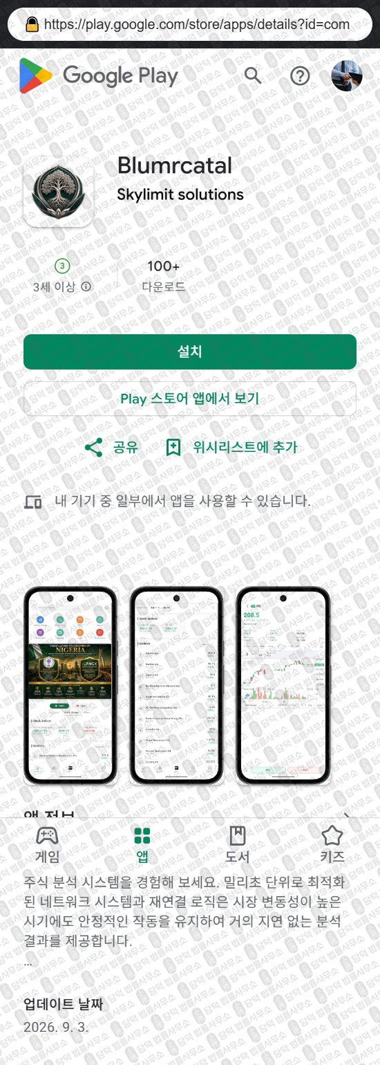 이 사진은 담덕법률사무소에서 캡쳐해둔 증권사(Blumrcatal) 웹사이트 캡쳐 사진이며 URL은 google.com 입니다.