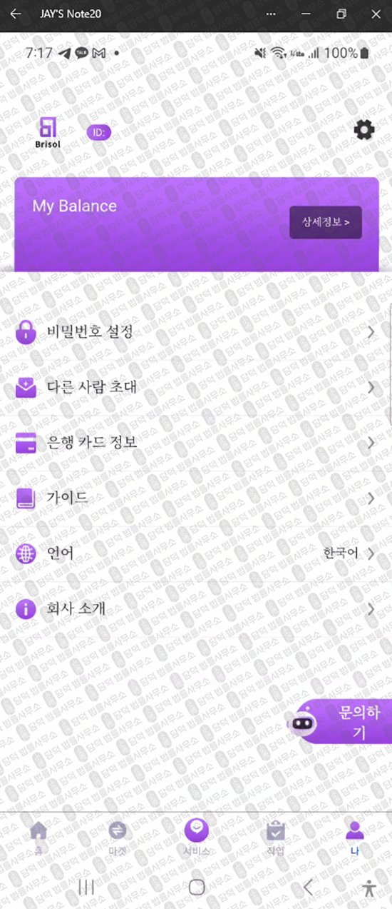 이 사진은 담덕법률사무소에서 캡쳐해둔 등록(Brisol) 웹사이트 캡쳐 사진이며 URL은 google.com 입니다.