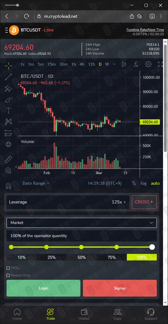 이 사진은 담덕법률사무소에서 캡쳐해둔 레퍼럴(CRYPTOLEAD) 웹사이트 캡쳐 사진이며 URL은 cryptolead.net 입니다.