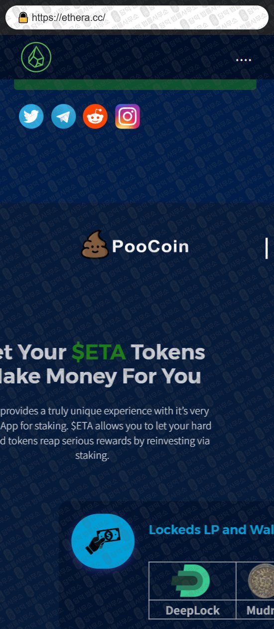 이 사진은 담덕법률사무소에서 캡쳐해둔 감사(ETHERA) 웹사이트 캡쳐 사진이며 URL은 ethera.cc 입니다.