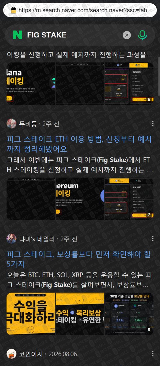 이 사진은 담덕법률사무소에서 캡쳐해둔 피그(FIG STAKE) 웹사이트 캡쳐 사진이며 URL은 fig-stk.com 입니다.