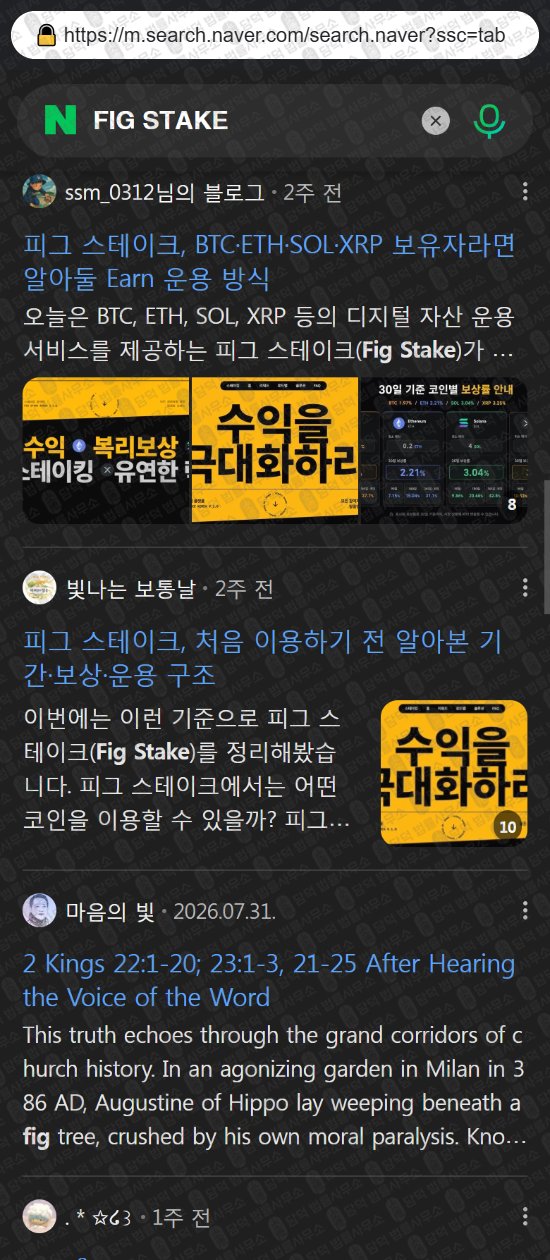 이 사진은 담덕법률사무소에서 캡쳐해둔 피그(FIG STAKE) 웹사이트 캡쳐 사진이며 URL은 fig-stk.com 입니다.