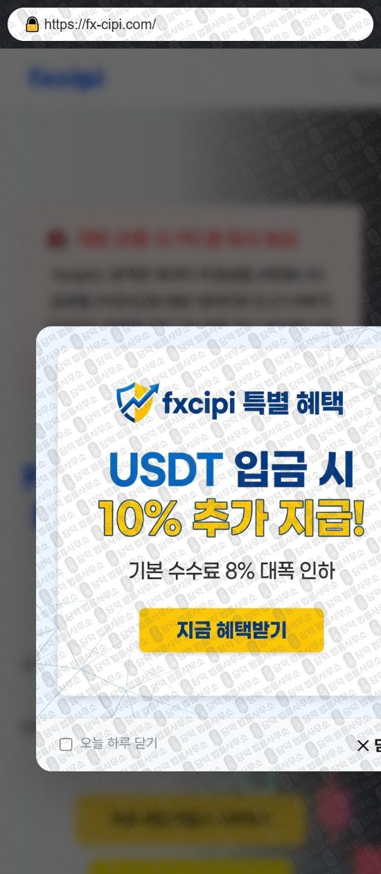 이 사진은 담덕법률사무소에서 캡쳐해둔 씨피(FX CIPI) 웹사이트 캡쳐 사진이며 URL은 fxland.co.kr 입니다.
