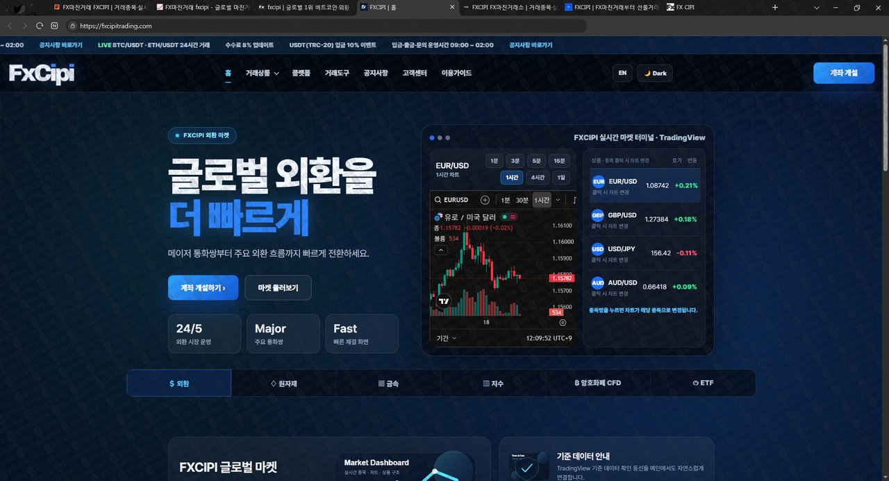 이 사진은 담덕법률사무소에서 캡쳐해둔 시피(FXCIPI) 웹사이트 캡쳐 사진이며 URL은 fxcipitrading.com 입니다.