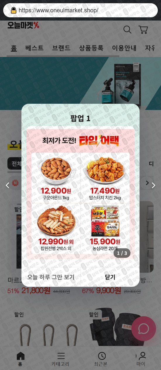 이 사진은 담덕법률사무소에서 캡쳐해둔 쇼핑몰(SNS) 웹사이트 캡쳐 사진이며 URL은 inssamakes.com 입니다.