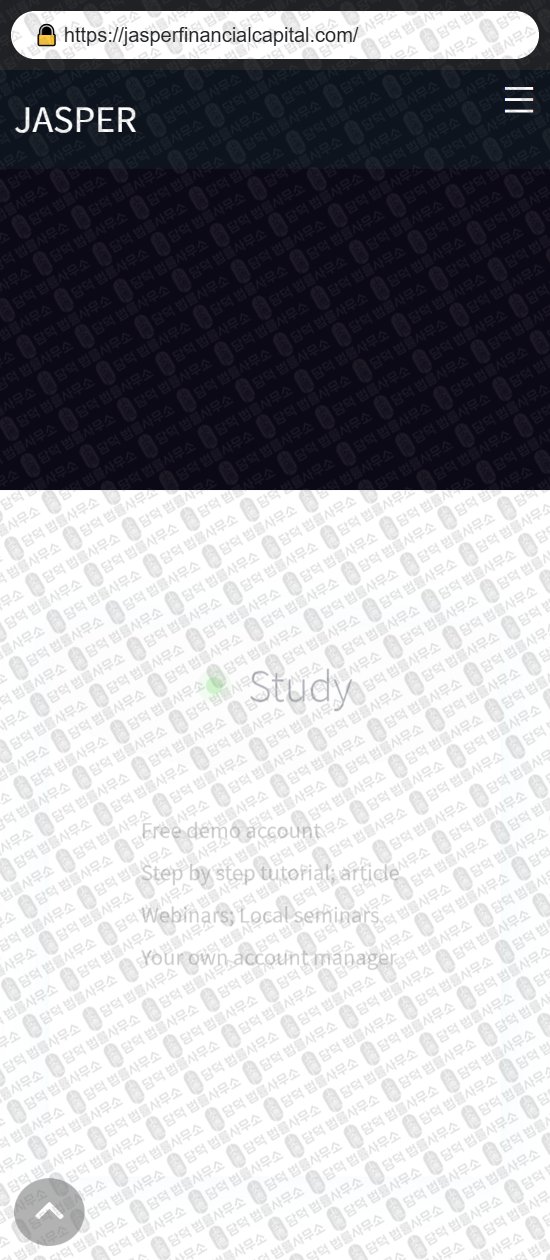 이 사진은 담덕법률사무소에서 캡쳐해둔 재스퍼(JASPER) 웹사이트 캡쳐 사진이며 URL은 jasperfinancialcapital.com 입니다.
