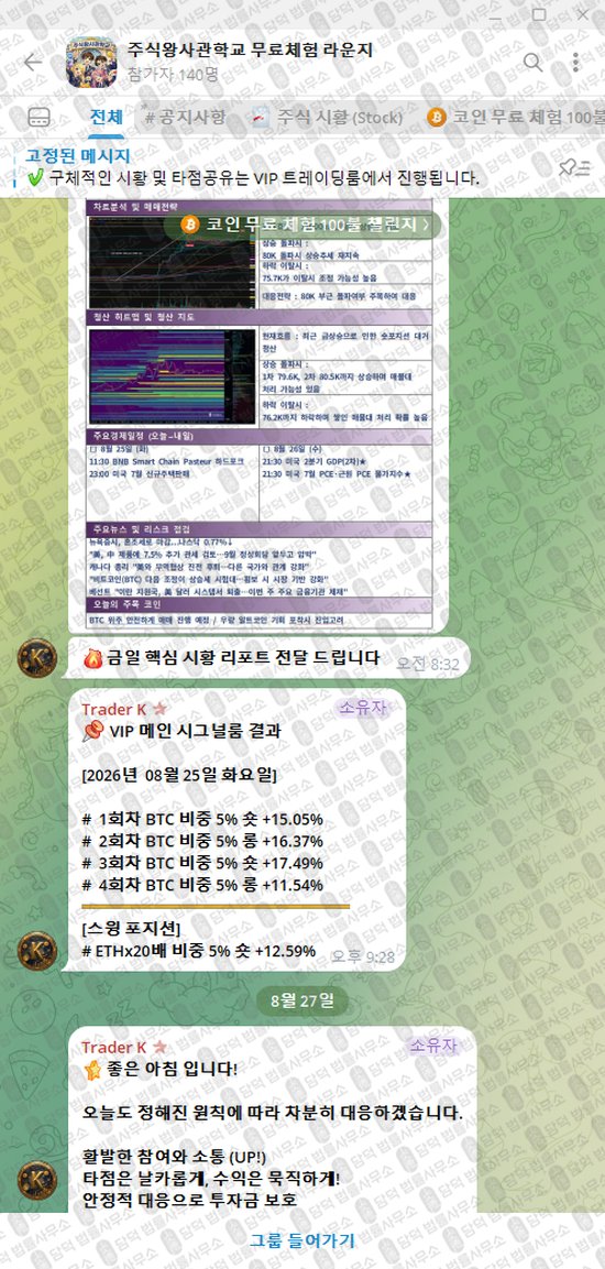 이 사진은 담덕법률사무소에서 캡쳐해둔 주식왕사관학교(VIP) 웹사이트 캡쳐 사진이며 URL은 t.me 입니다.