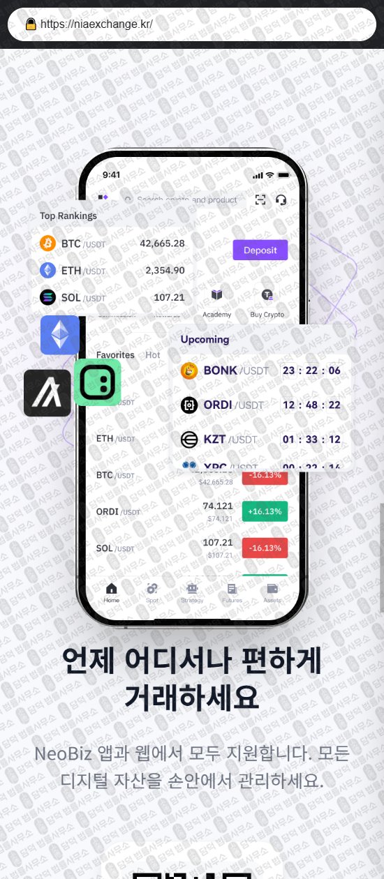 이 사진은 담덕법률사무소에서 캡쳐해둔 NIA 웹사이트 캡쳐 사진이며 URL은 niaexchange.kr 입니다.