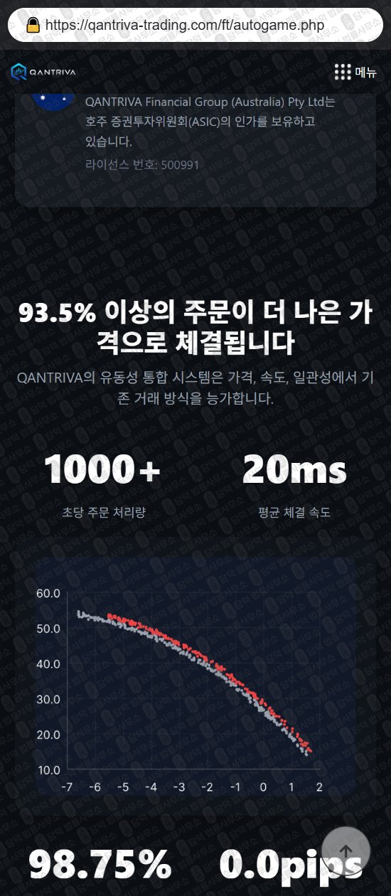 이 사진은 담덕법률사무소에서 캡쳐해둔 퀀트(QANTRIVA) 웹사이트 캡쳐 사진이며 URL은 qantriva-trading.com 입니다.