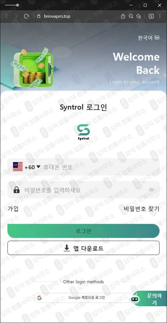 이 사진은 담덕법률사무소에서 캡쳐해둔 친구초대(Syntrol) 웹사이트 캡쳐 사진이며 URL은 google.com 입니다.
