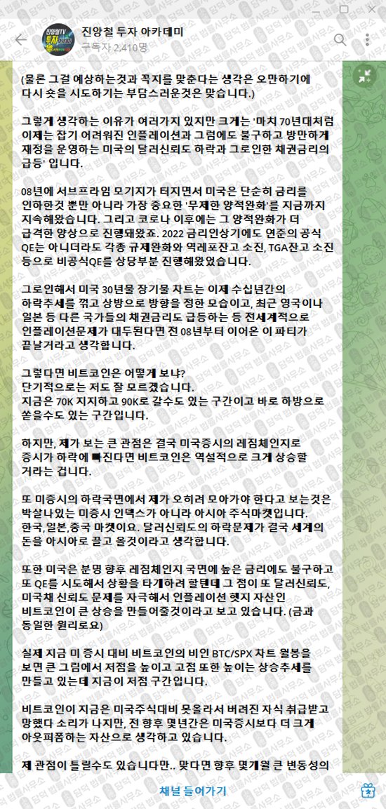 이 사진은 담덕법률사무소에서 캡쳐해둔 진양철(VIP) 웹사이트 캡쳐 사진이며 URL은 t.me 입니다.