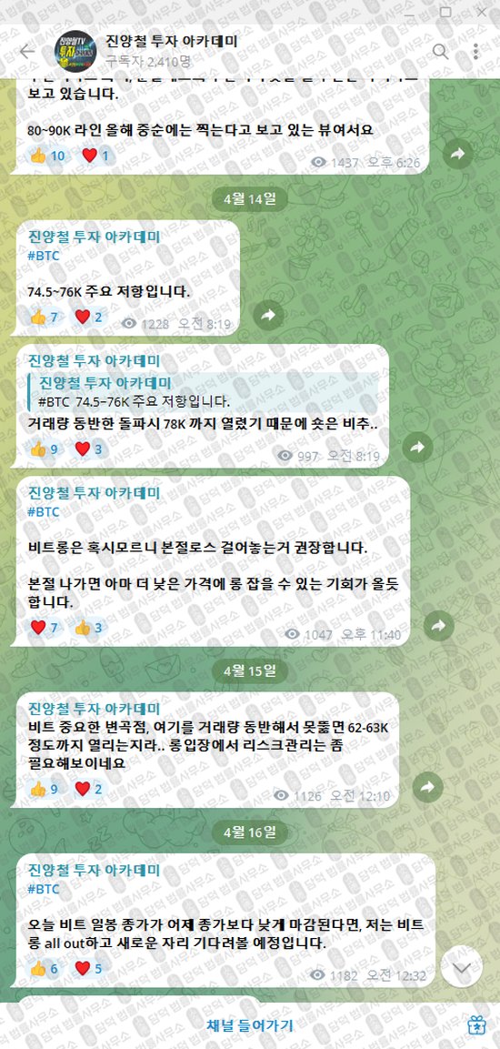 이 사진은 담덕법률사무소에서 캡쳐해둔 진양철(VIP) 웹사이트 캡쳐 사진이며 URL은 t.me 입니다.