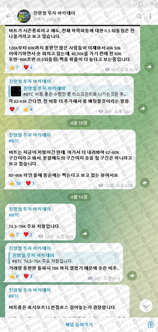 이 사진은 담덕법률사무소에서 캡쳐해둔 진양철(VIP) 웹사이트 캡쳐 사진이며 URL은 t.me 입니다.